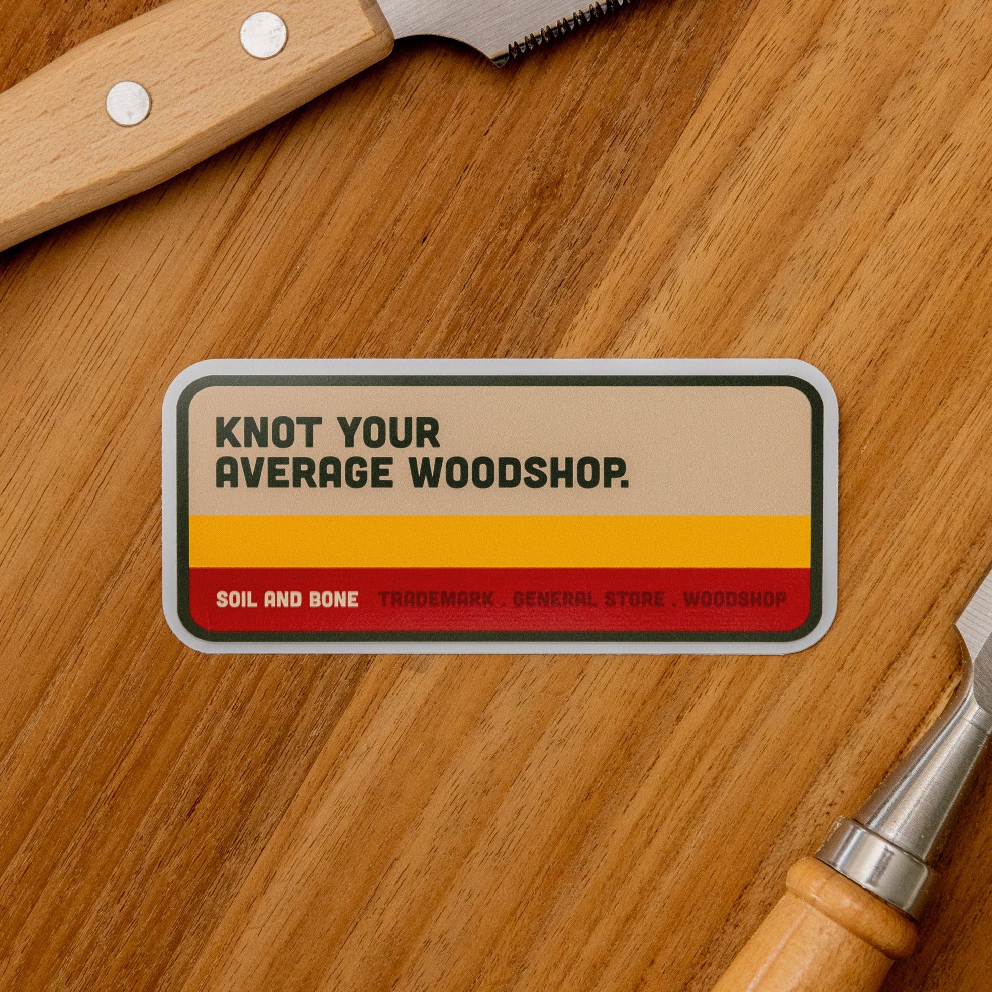 Knot Your Average Woodshop Die Cut Decal