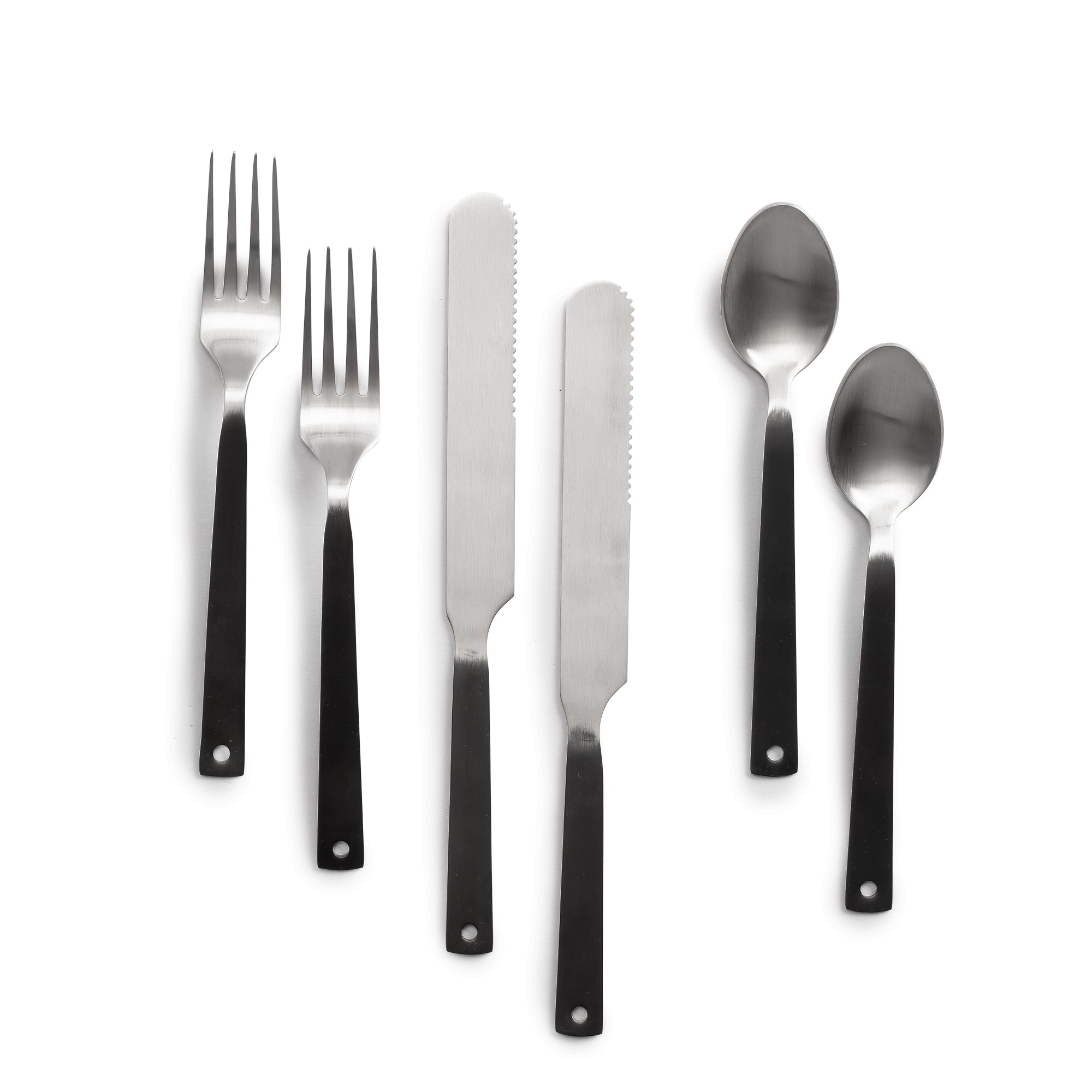 Barebones Flatware Set - Soil + Bone