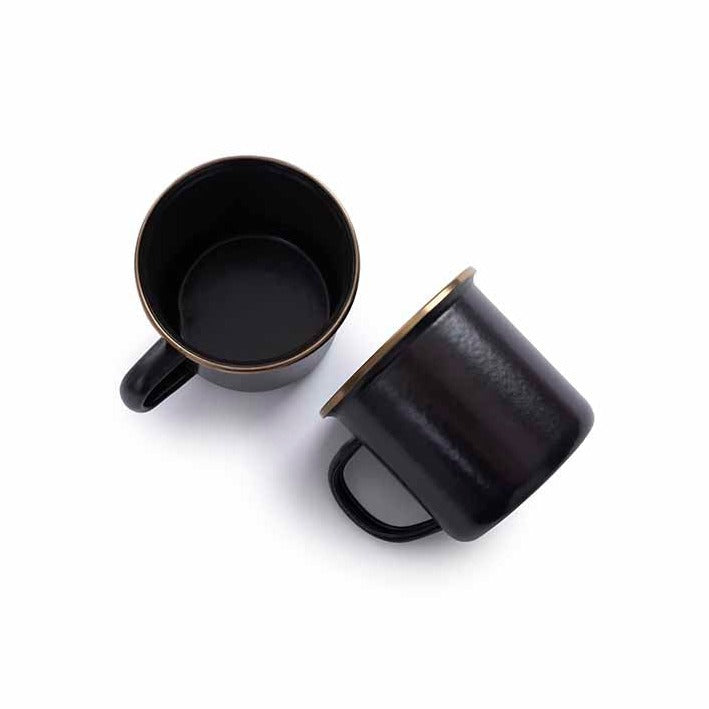 Barebones Enamel Cup - Charcoal - Soil + Bone