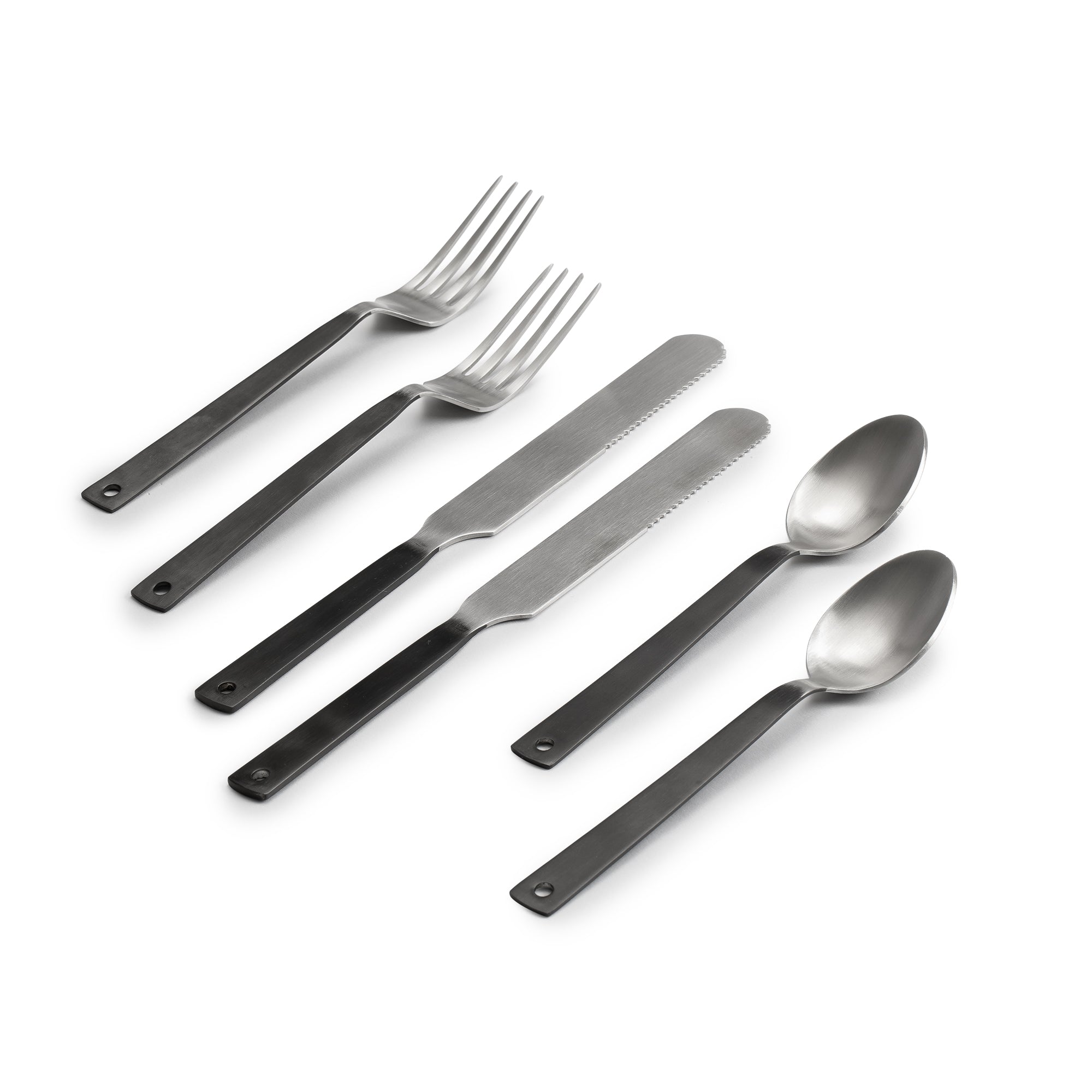 Barebones Flatware Set - Soil + Bone