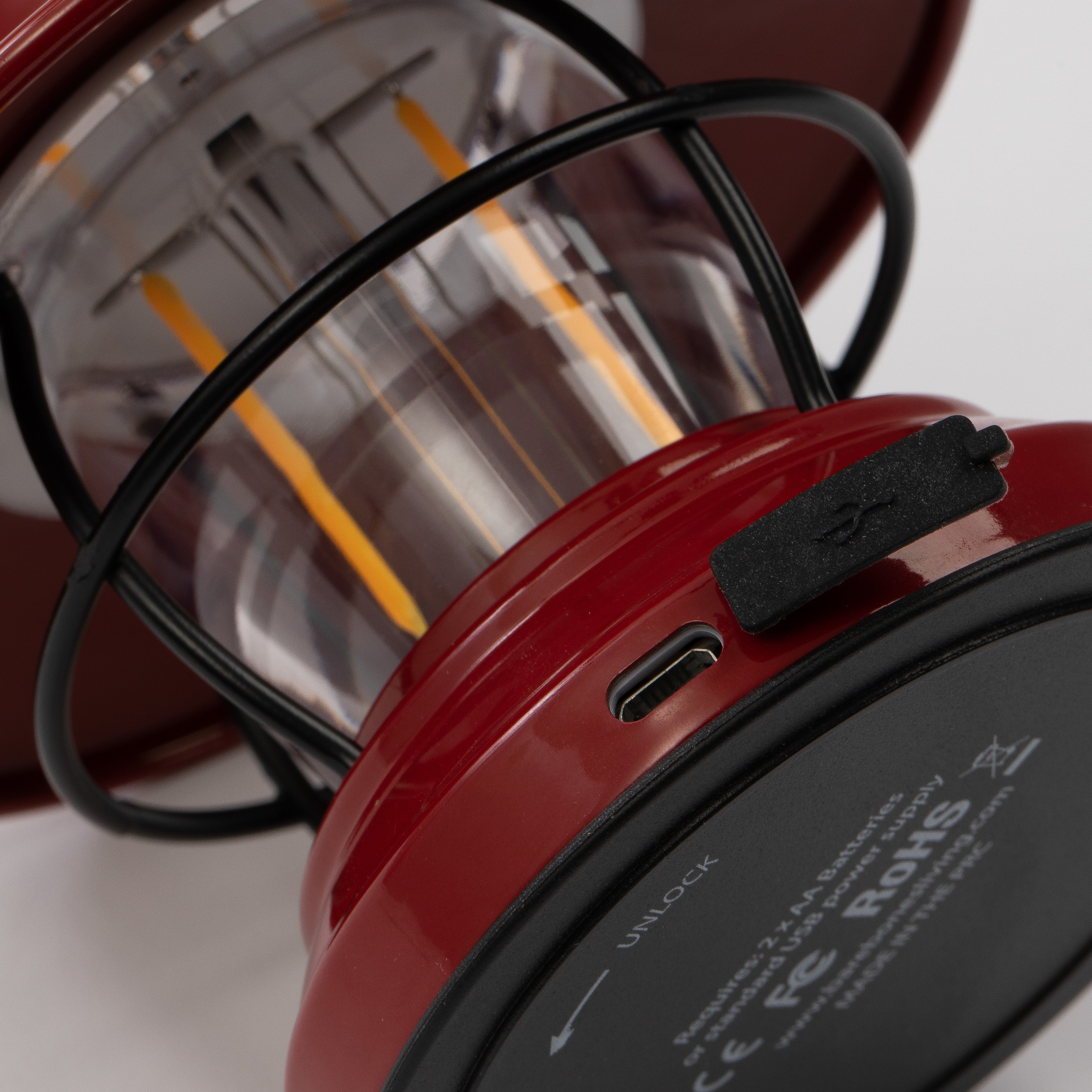 Barebones Mini Lantern - Red - Soil + Bone
