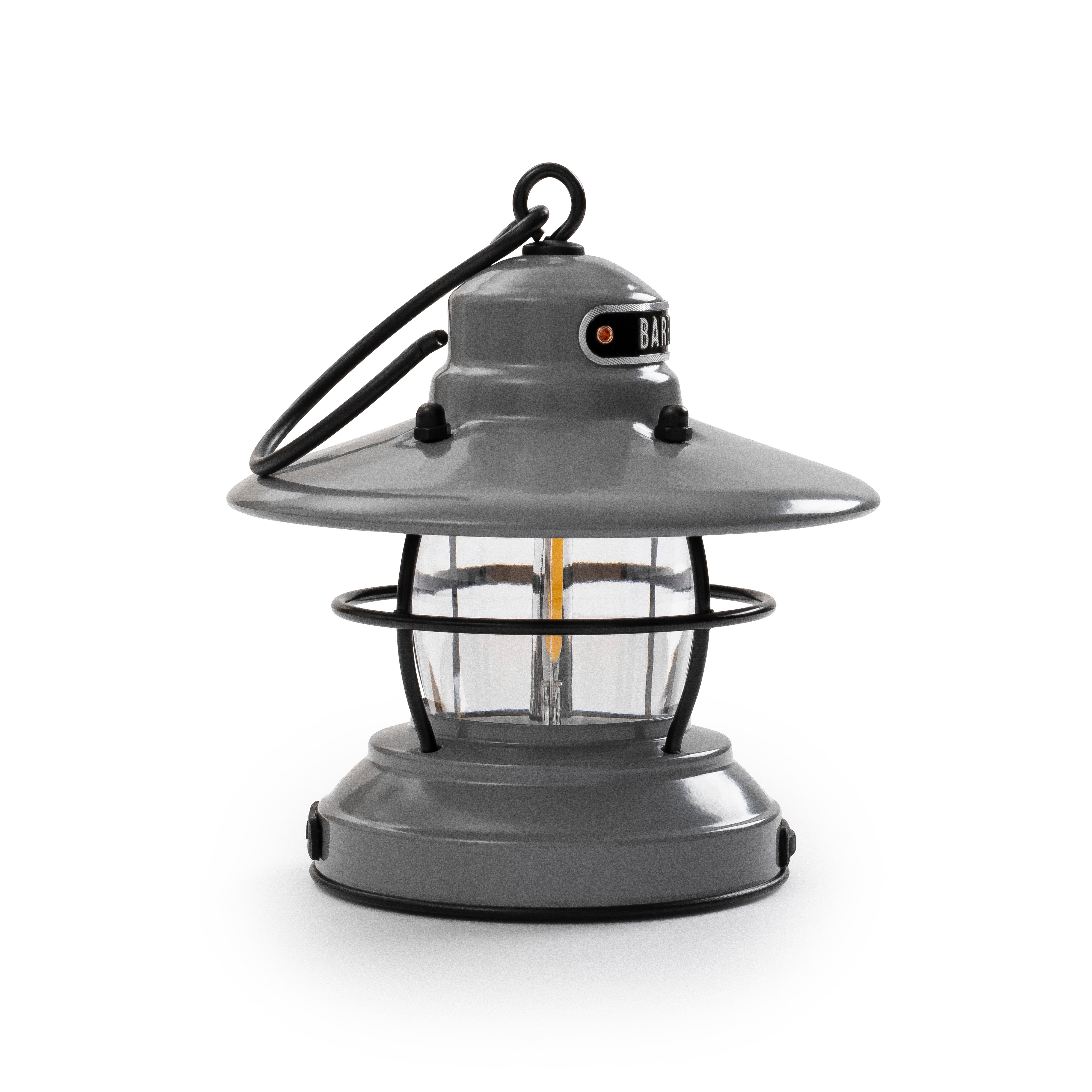 Barebones Edison Mini Lantern - Slate Grey - Soil + Bone